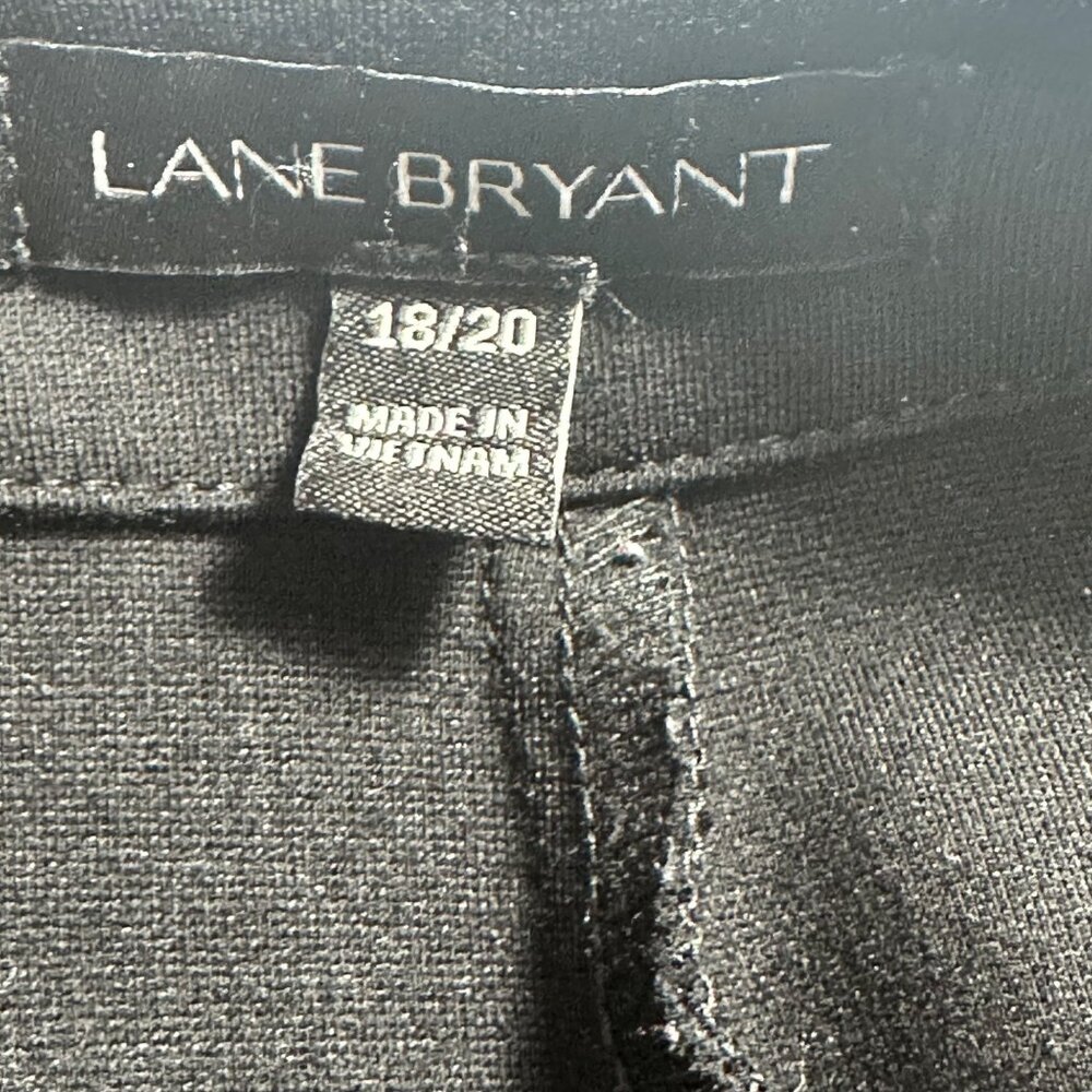 Lane Bryant Black Cascade Front Ponte Overpiece Cardigan SZ 18/20 Professional - Picture 3 of 6